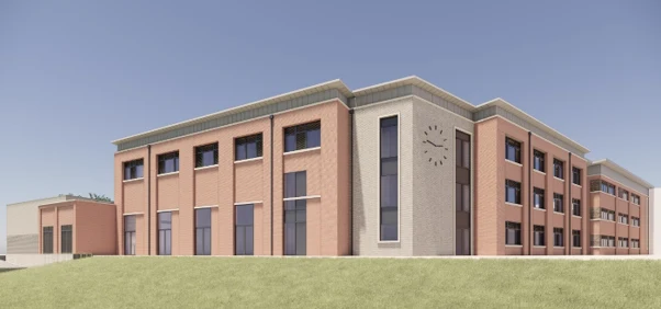 Artist's impression of the new three-storey teaching block at Avon Valley School & Performing Arts College