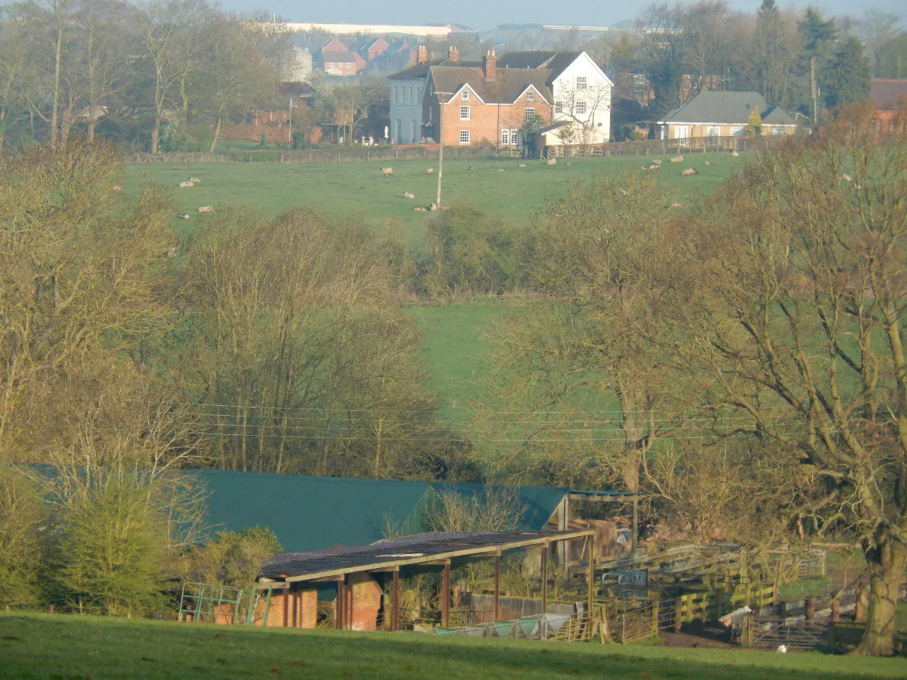 The view towards Newton across farmland north-east of Rugby, photographed in April 2015. The plan names eight views it wants protected.